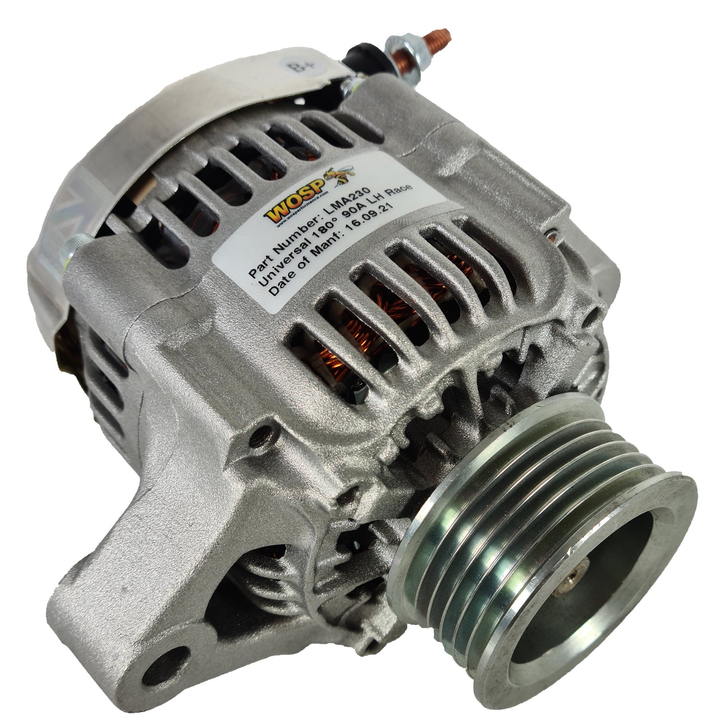 WOSPerformance 90A (LH) Universal 2-Lug Race alternator