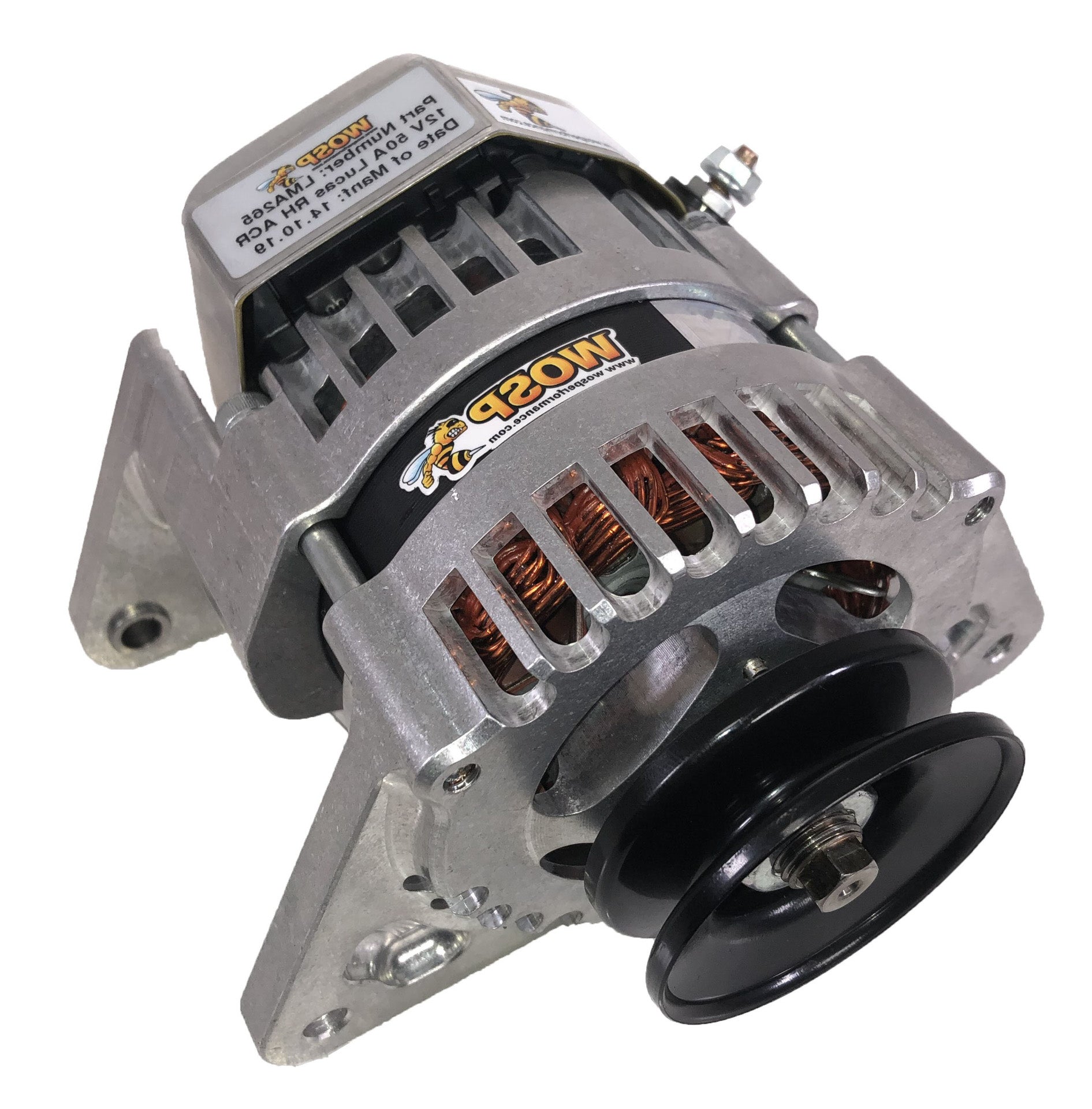 WOSPerformance Lucas LH Mount 50A Race Alternator