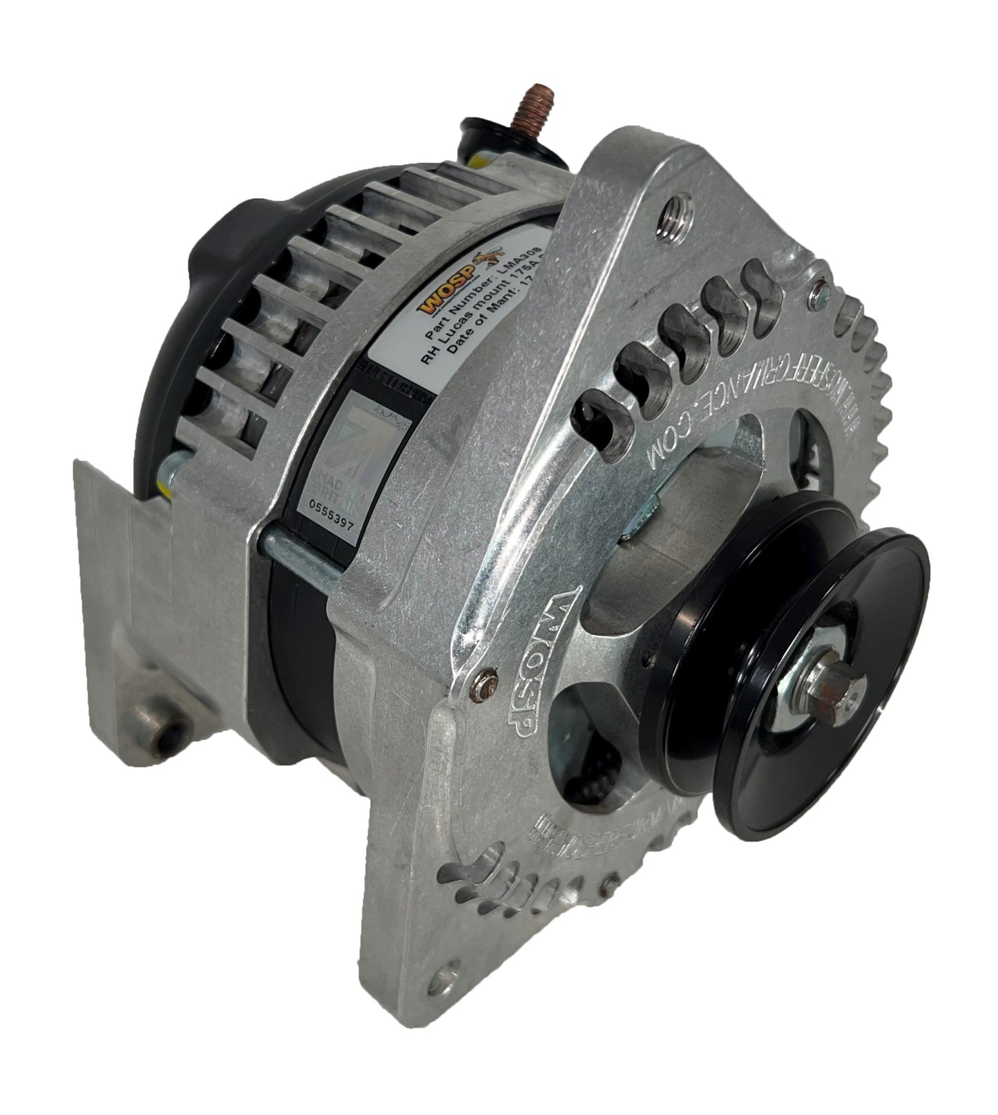 WOSPerformance 120A Lucas type RH Mount Race Alternator