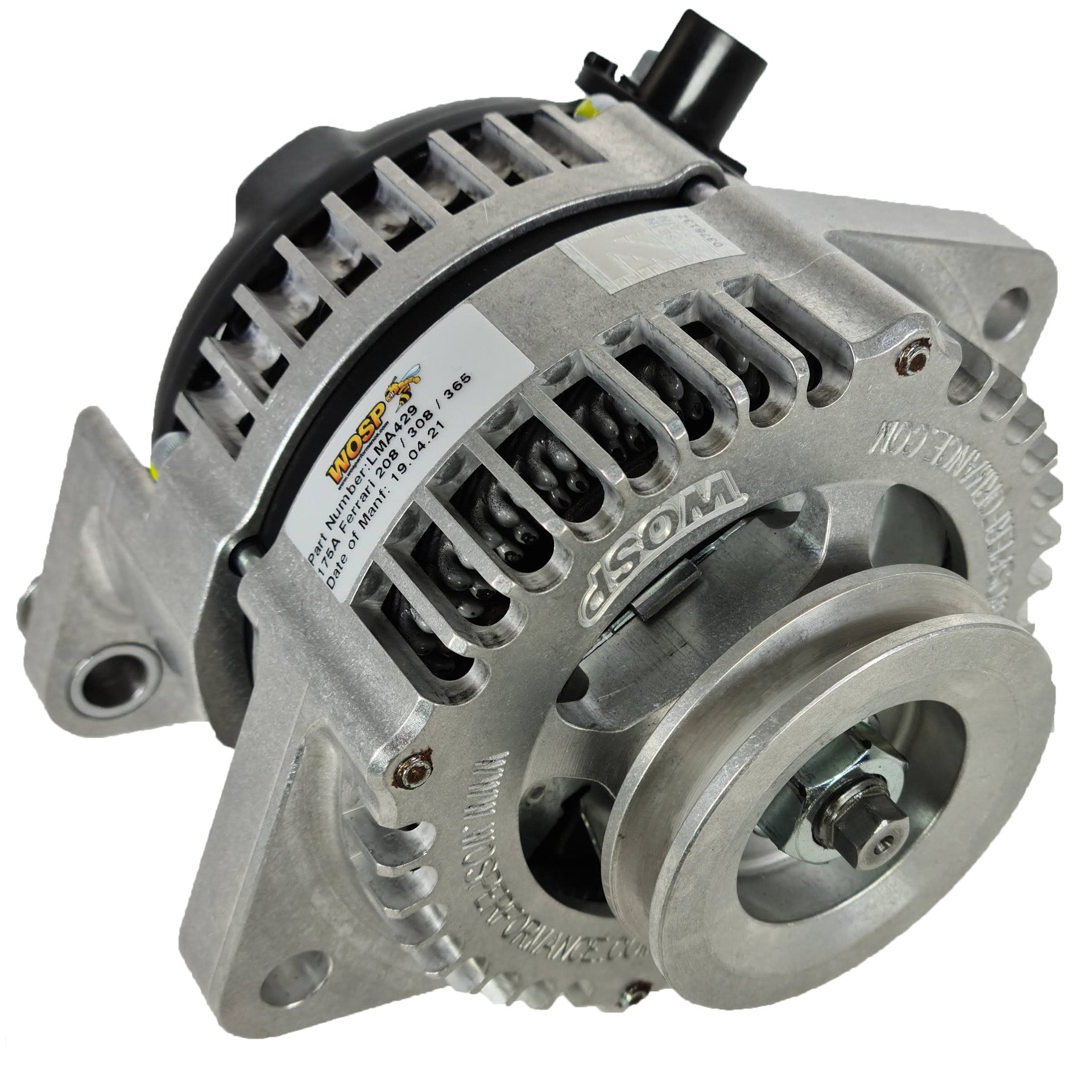 WOSPerformance Ferrari 328 320A Alternator (3-Lug) (10mm V) (10mm Lug Hole)