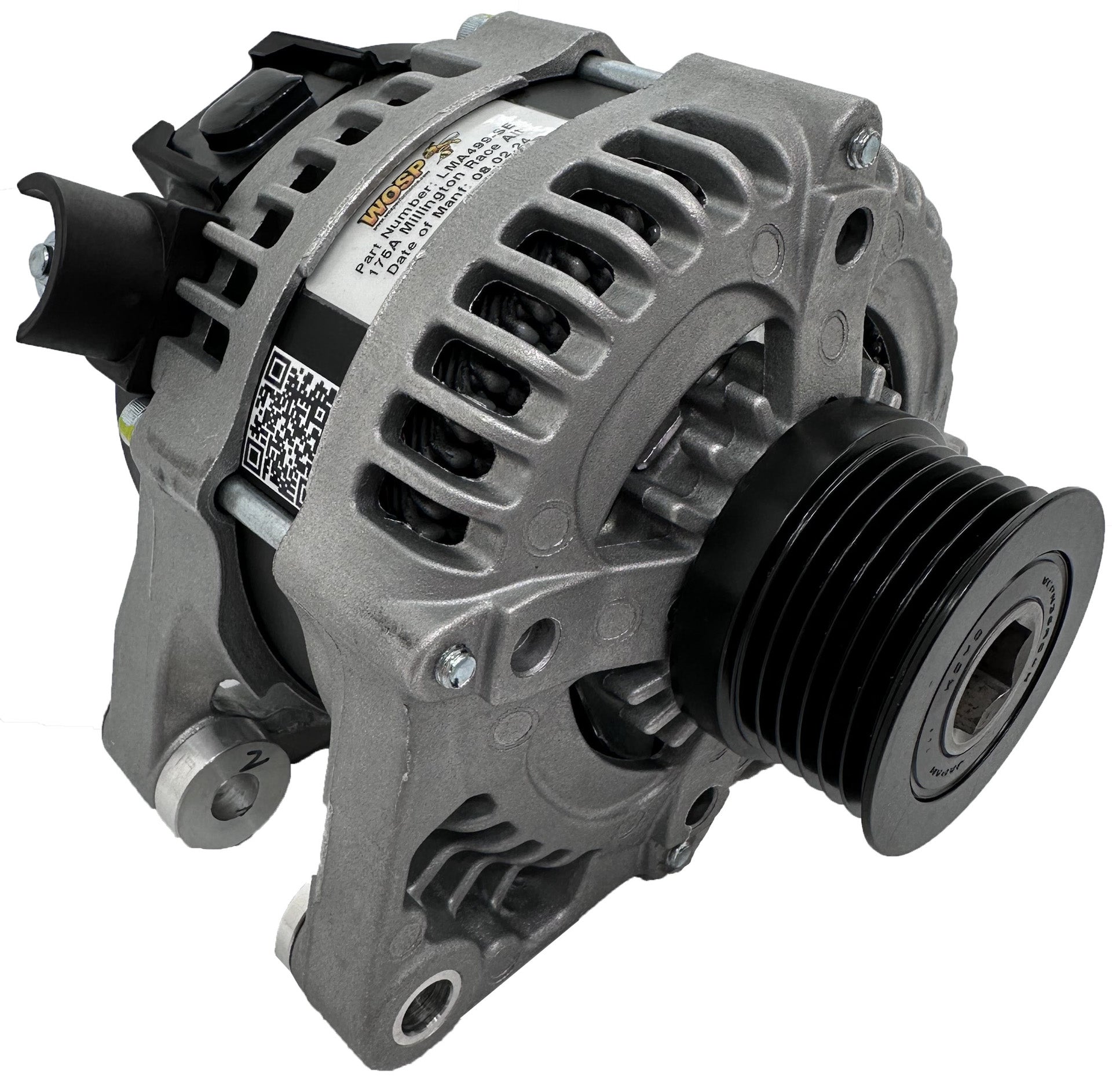 WOSPerformance Millington Diamond Series I / II 'heavy duty' 175A Self Exciting Alternator (4-Lug)