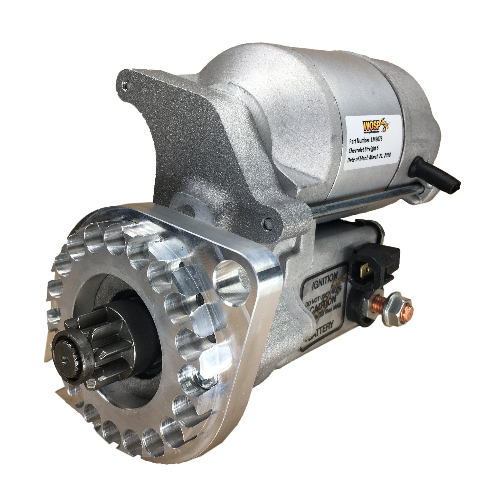 WOSPerformance Chevrolet straight 6 'various' (168 tooth ring gear) high torque starter motor