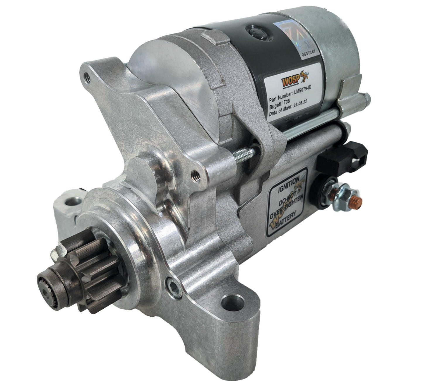 WOSPerformance Bugatti T35 high torque starter motor to suit ID cover