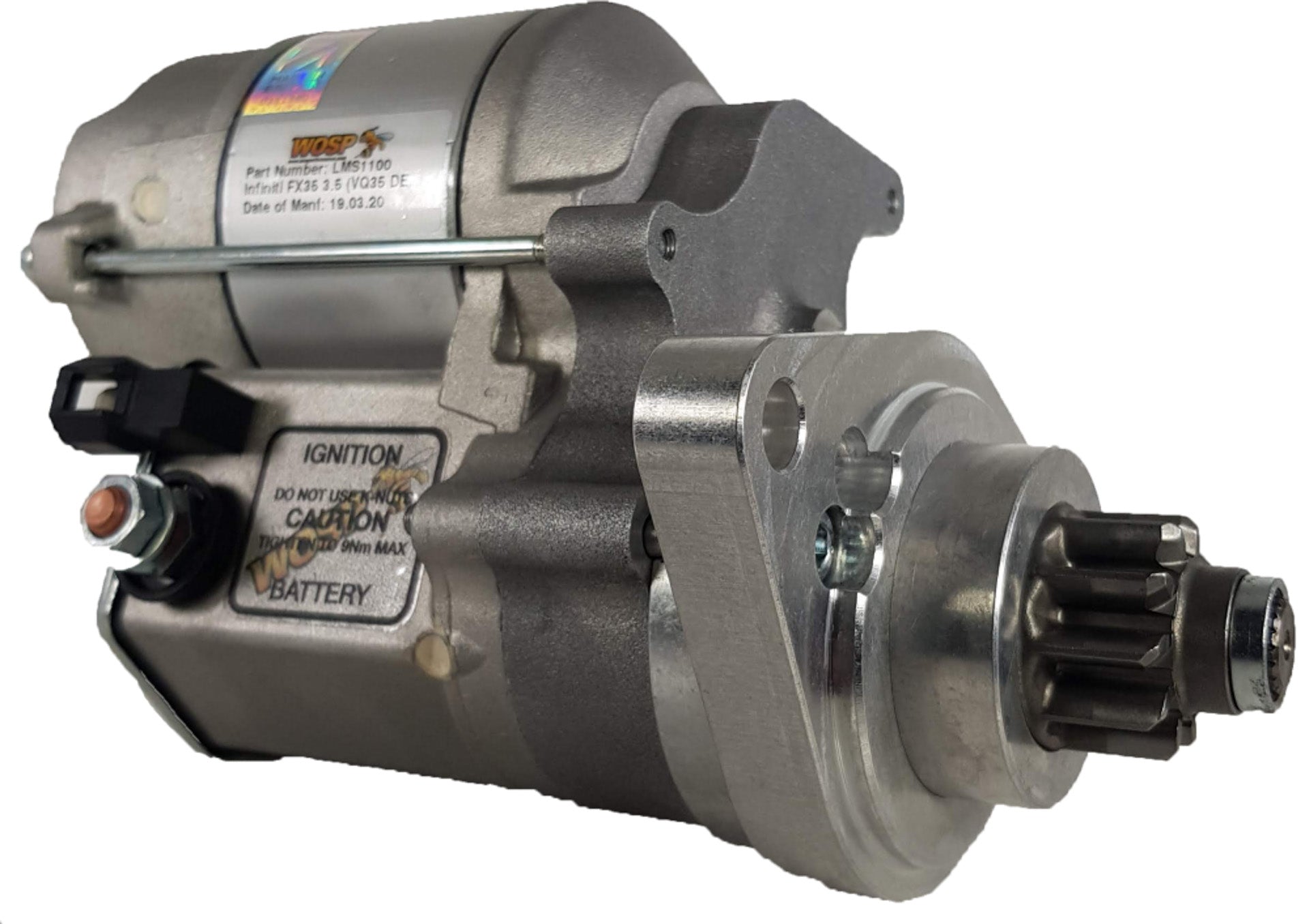 WOSPerformance Infiniti FX35 super-duty starter motor