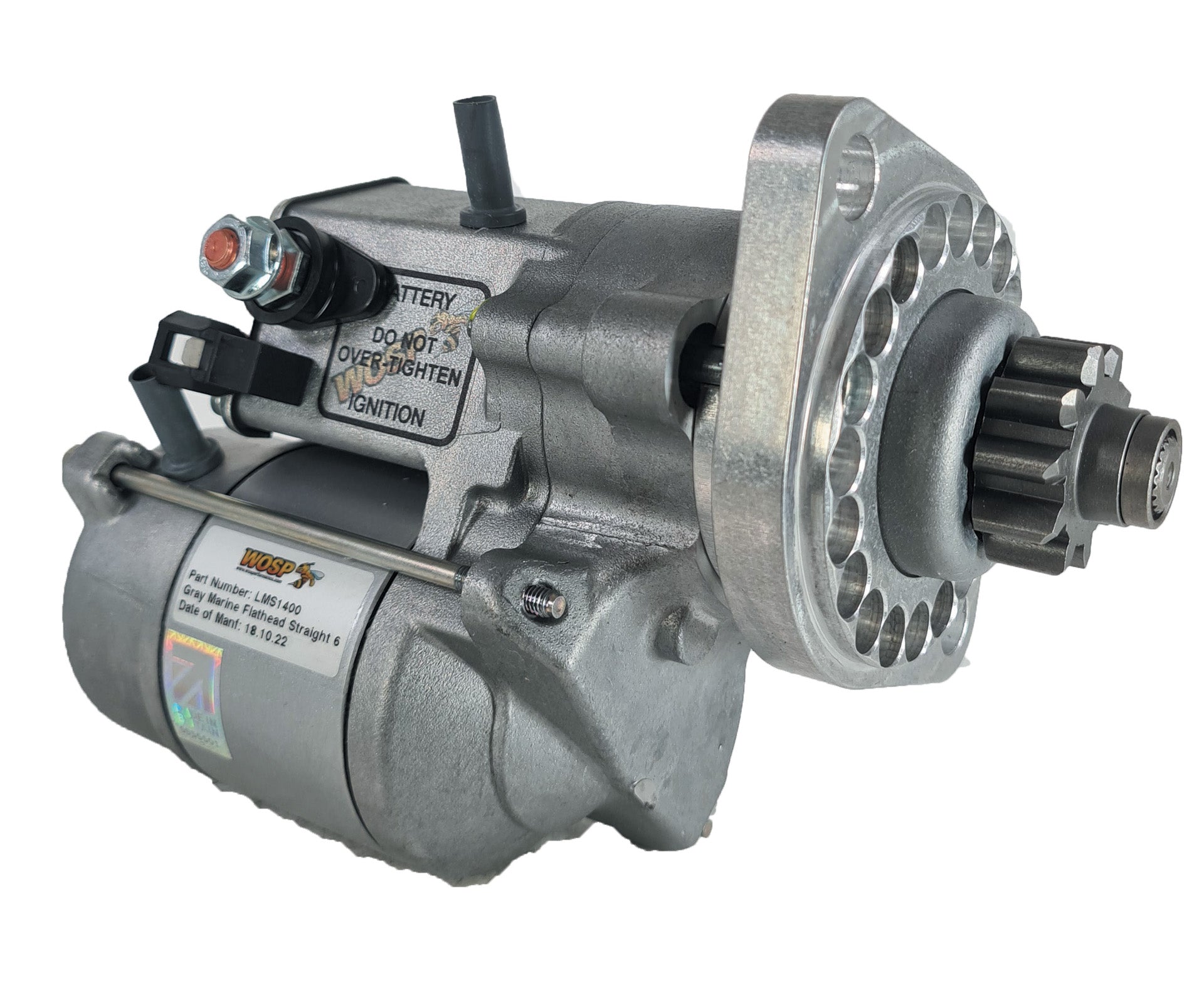 WOSPerformance Gray Marine Flathead Straight 6 high torque starter motor