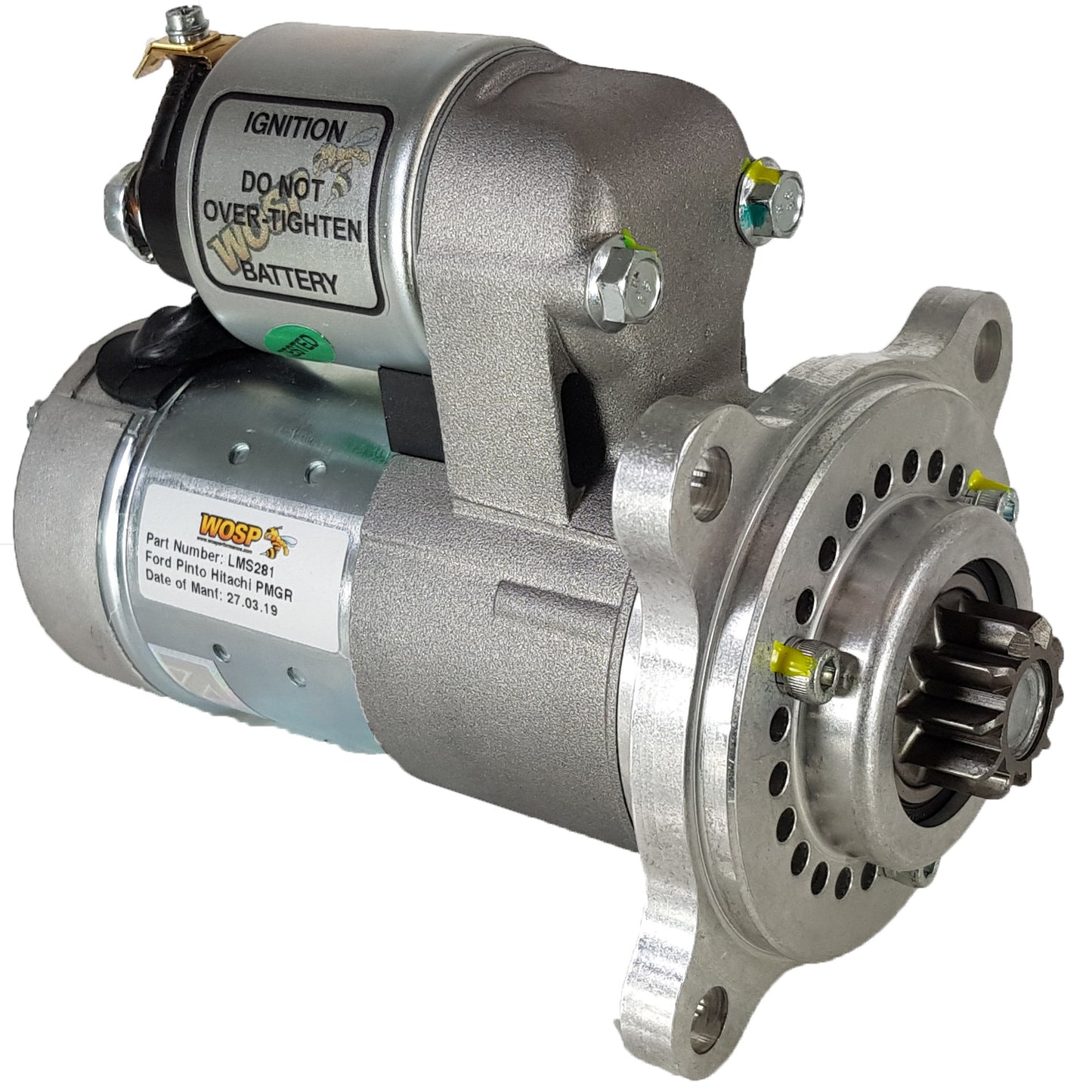 WOSPerformance Ford Pinto (Standard 135 tooth ring gear) engine 'slimline' high torque starter motor