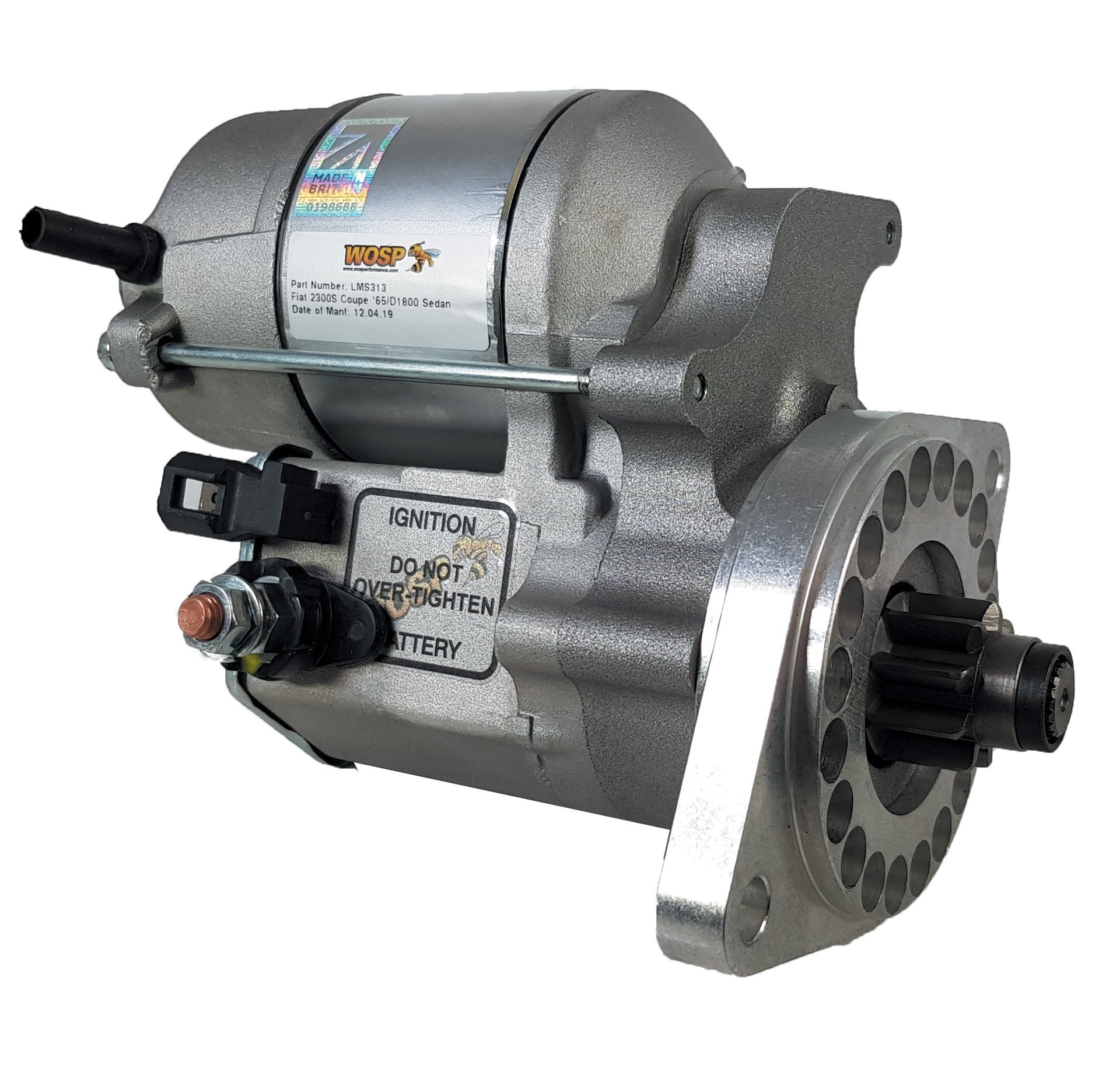 WOSPerformance Fiat 2300s Coupe '65 / D1800 Sedan high torque starter motor