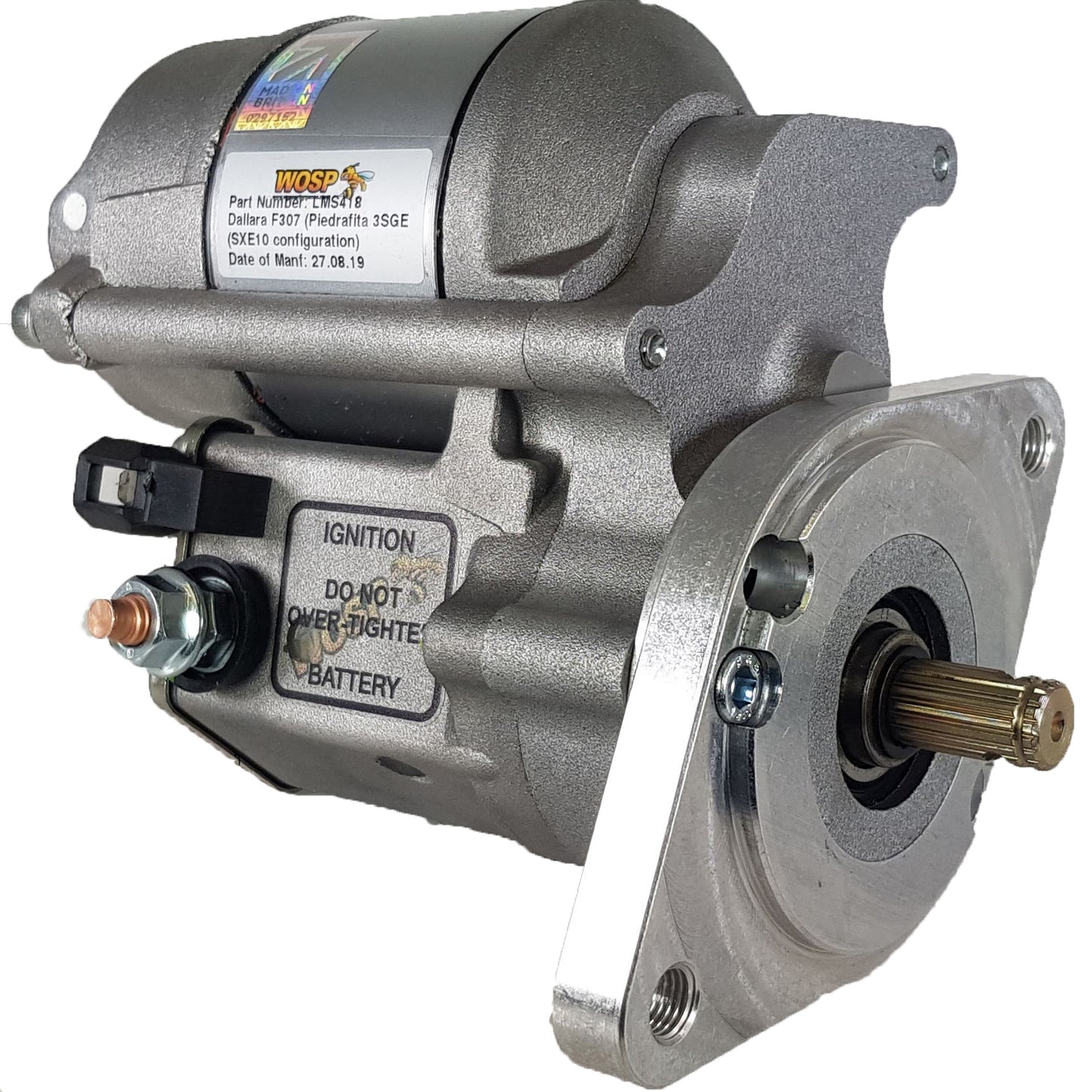 WOSPerformance Dallara F307 super-duty starter motor