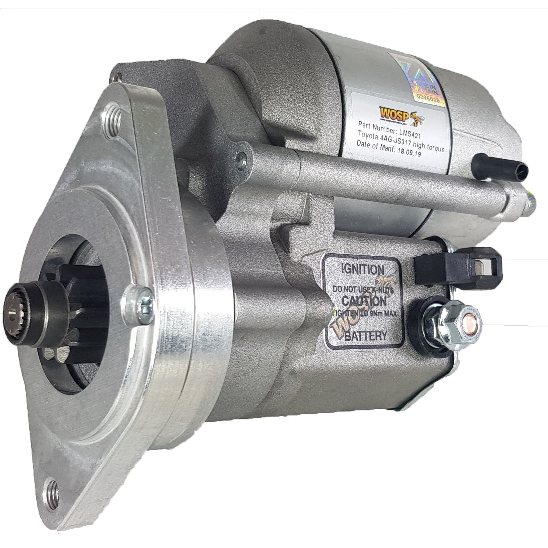 WOSPerformance Toyota Celica / Corolla / MR2 'various' rotatable high torque starter motor