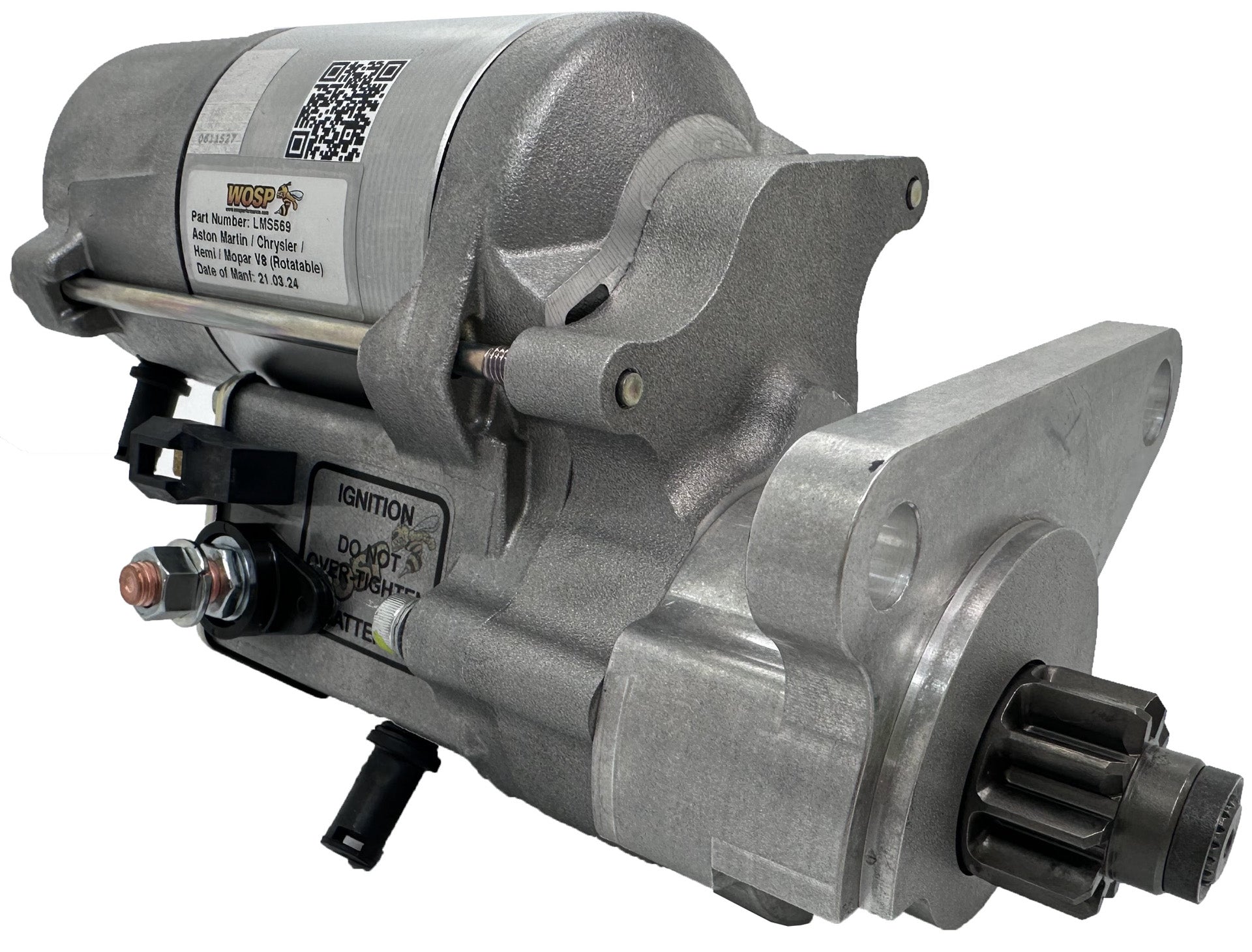 WOSPerformance Aston Martin / Chrysler / Hemi / Mopar V8 (rotatable) super-duty starter motor