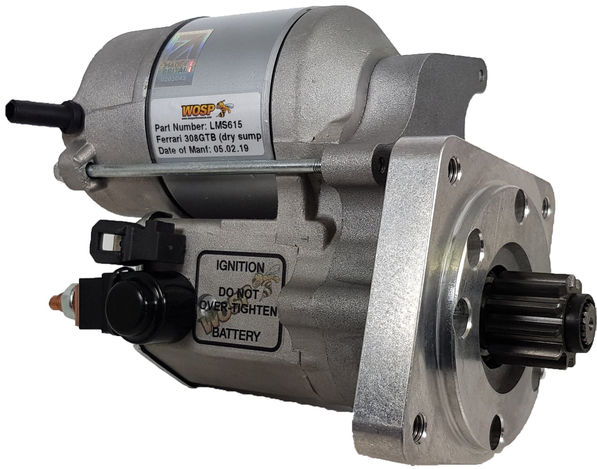 WOSPerformance Ferrari 308 GTB (early) high torque starter motor