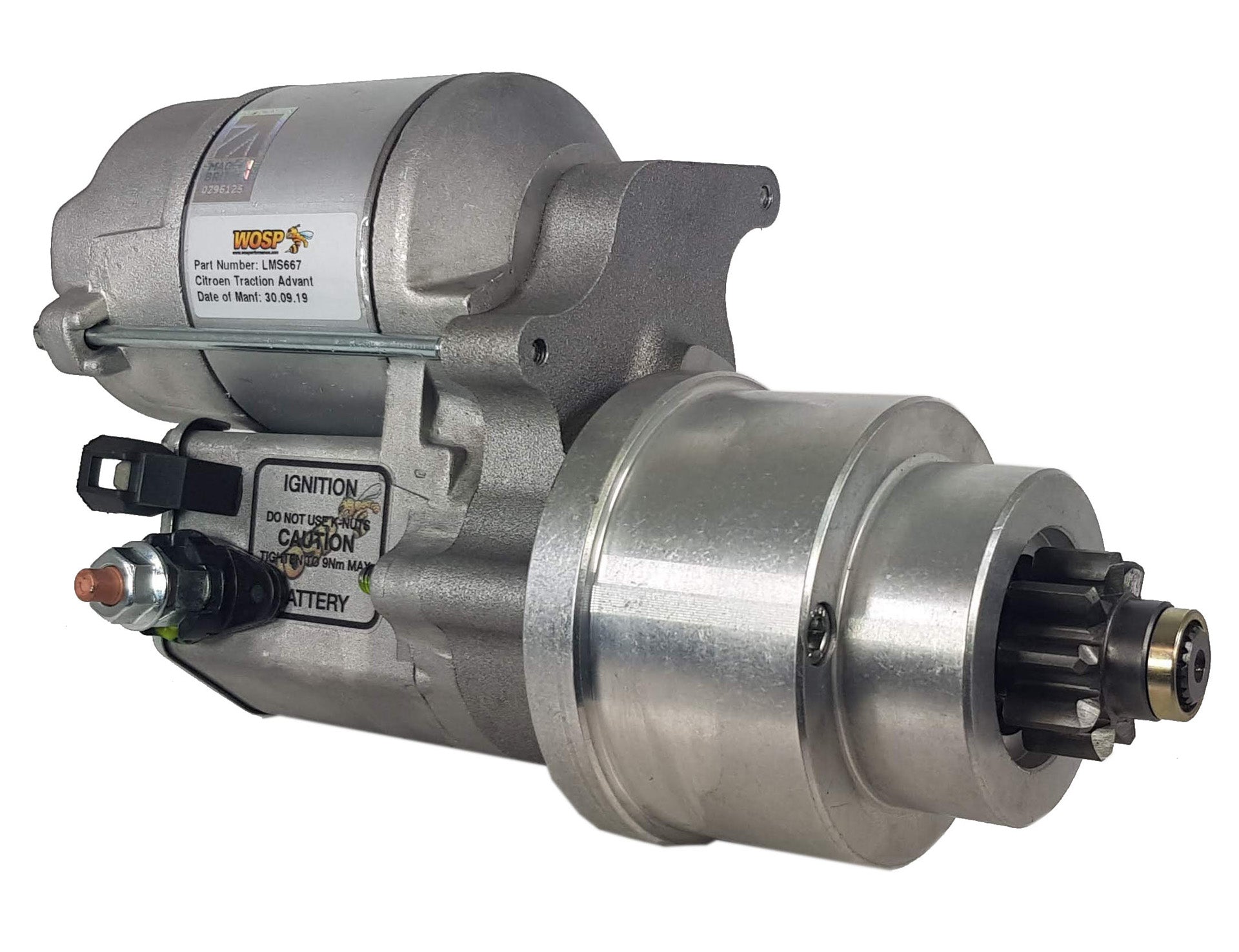 WOSPerformance Citroen Traction Avant / Light 15 (4 cylinder) high torque starter motor (12 Volt)