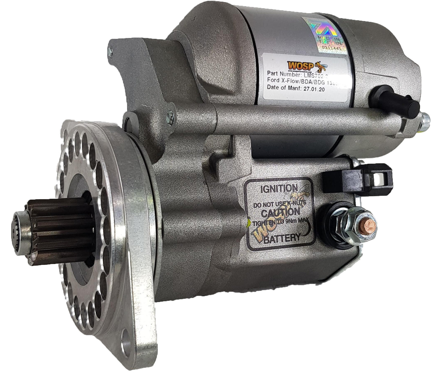 WOSPerformance Ford Kent / Crossflow / BDA (135 tooth ring gear) 2 bolt high torque starter motor