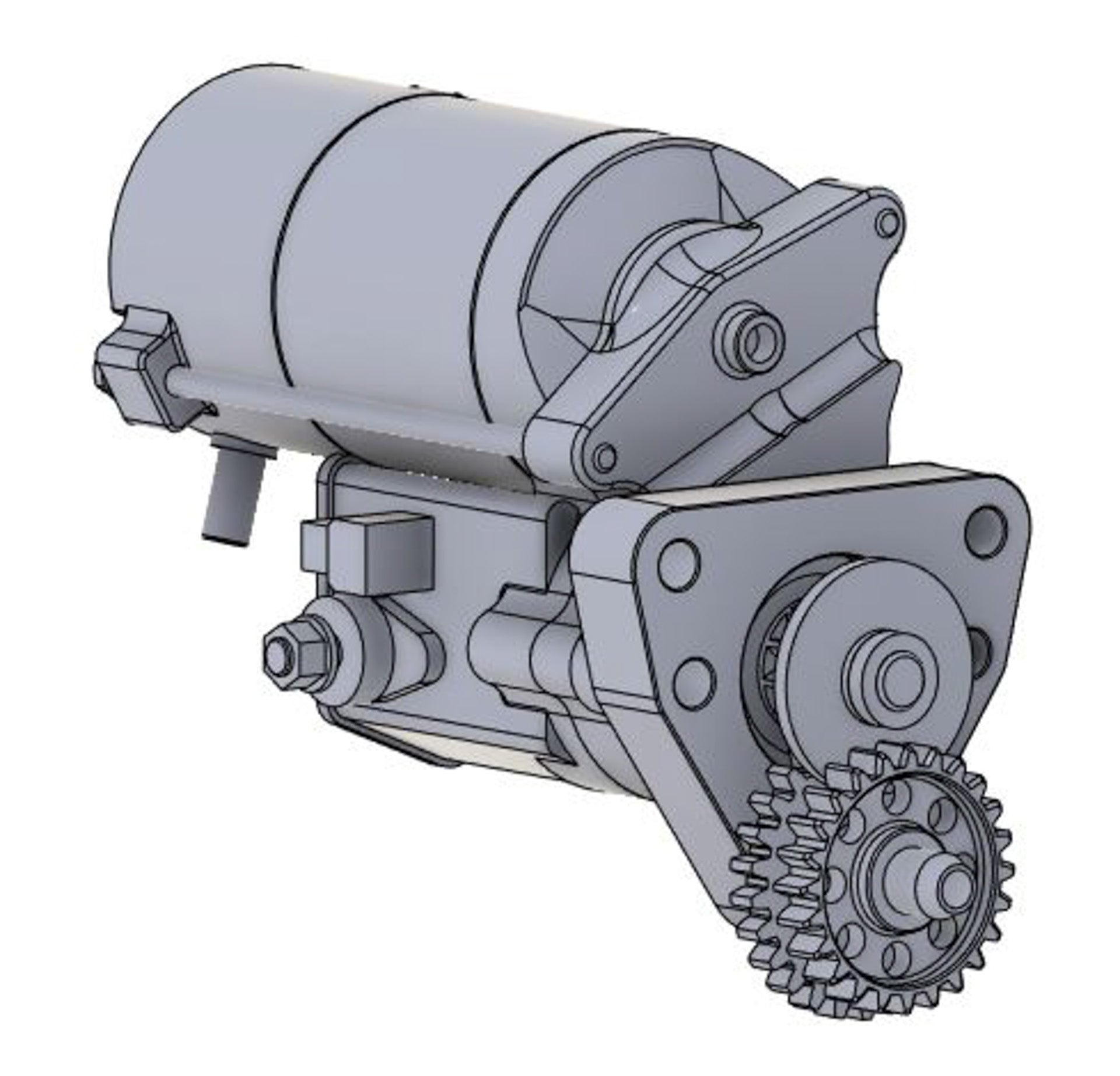 WOSPerformance 2.0kW clockwise 2.1M drop gear base model 12V high torque starter motor