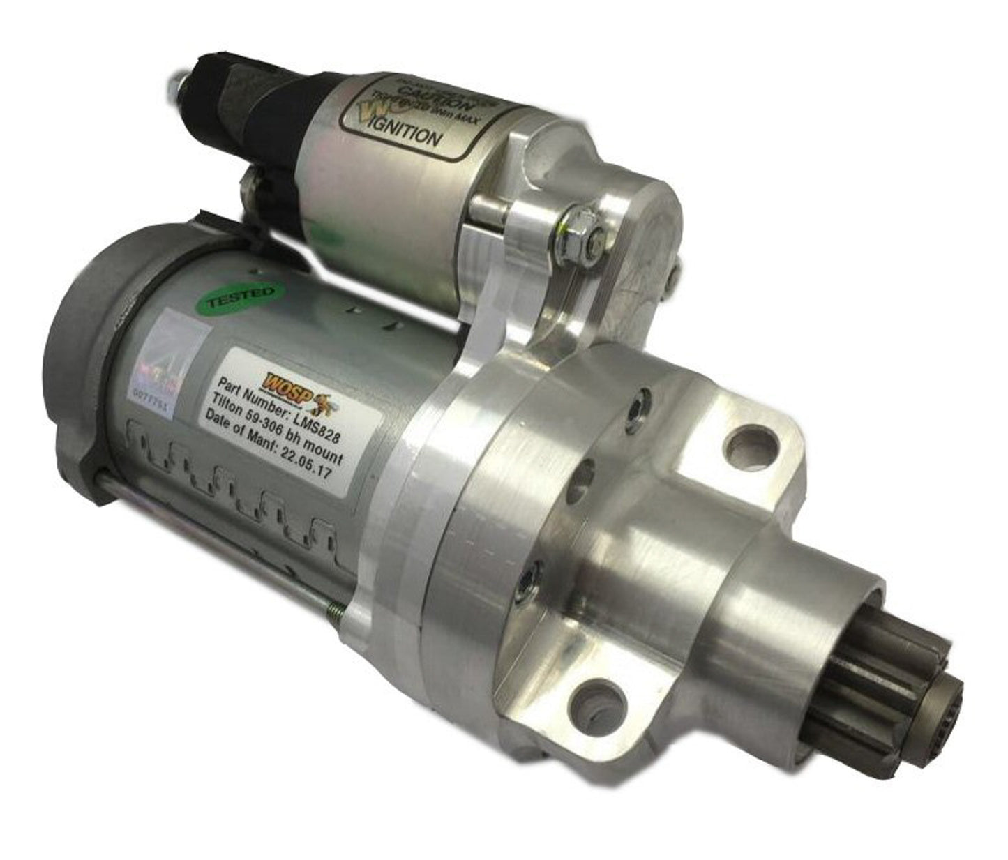 WOSPerformance Tilton / Mini Silver Crown (9 tooth) high performance starter motor