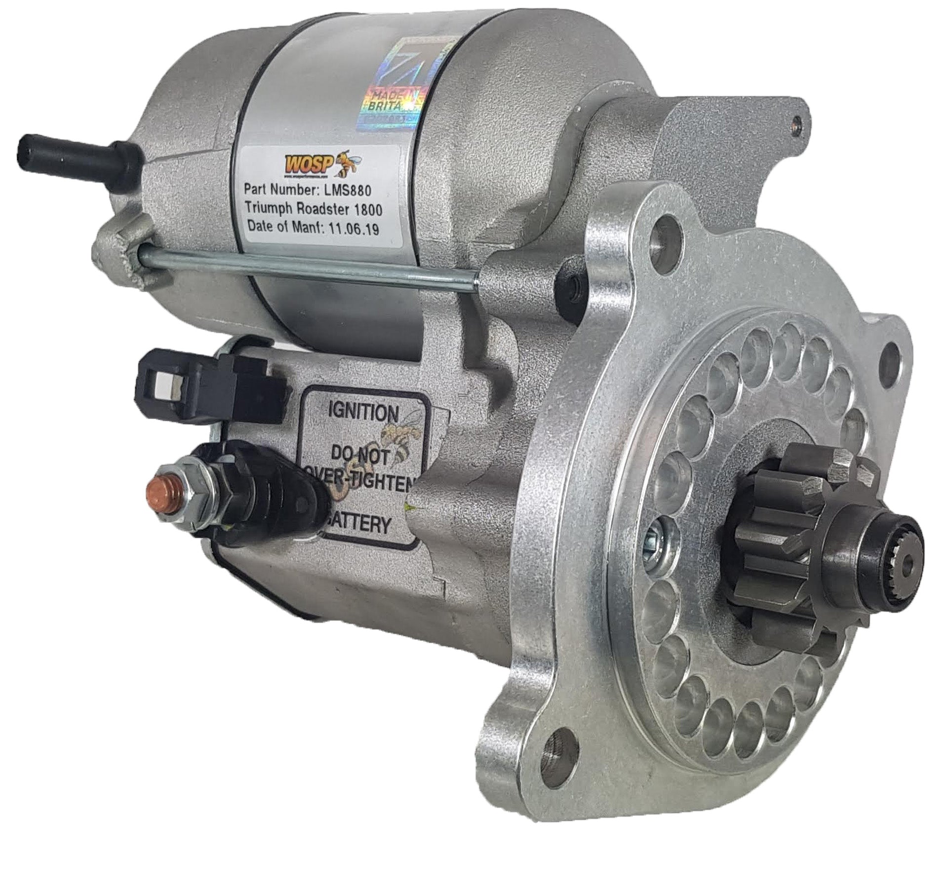 WOSPerformance Triumph Roadster 1800 high torque starter motor