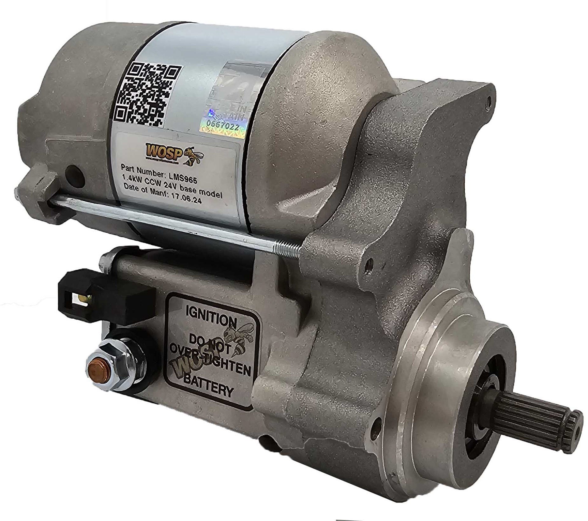 WOSPerformance 1.4kW counterclockwise base model 24V high torque starter motor