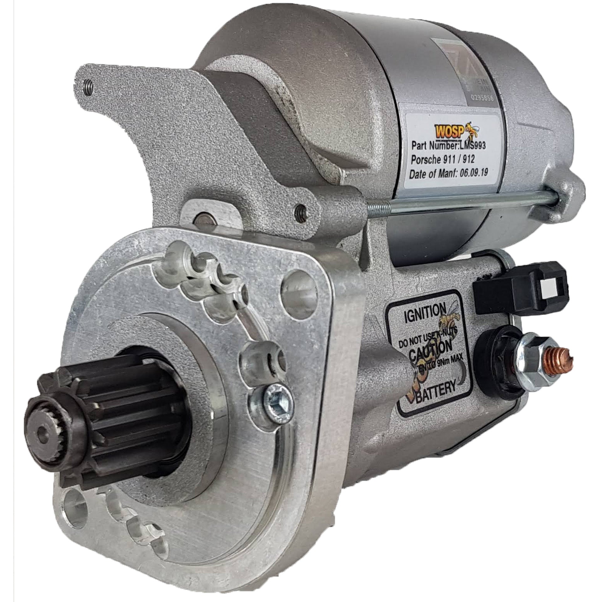 WOSPerformance Porsche 911 / 912 / 959 / VW Beetle / Transporter RH high torque starter motor